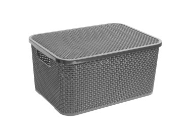 KOSZ RATTAN Z POKRYWĄ 19 L