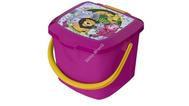 WIADRO-TABORET / POJEMNIK NA KLOCKI, ZABAWKI 15,5 l IML