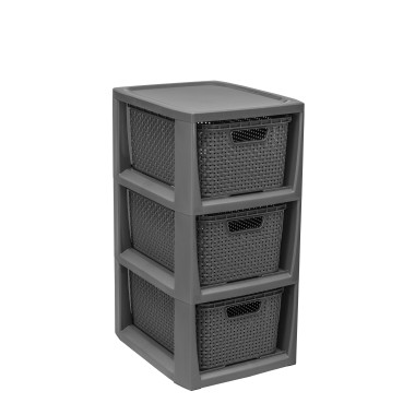REGAŁ RATTAN TRZYCZĘŚCIOWY