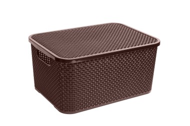 KOSZ RATTAN Z POKRYWĄ 10 L 